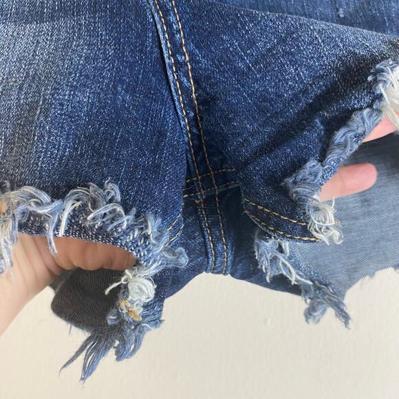 Kancan Sz 7 / 27 Ivanna Ultra High Rise Mom Shorts Denim Jean Cutoff Distressed - Picture 4 of 11